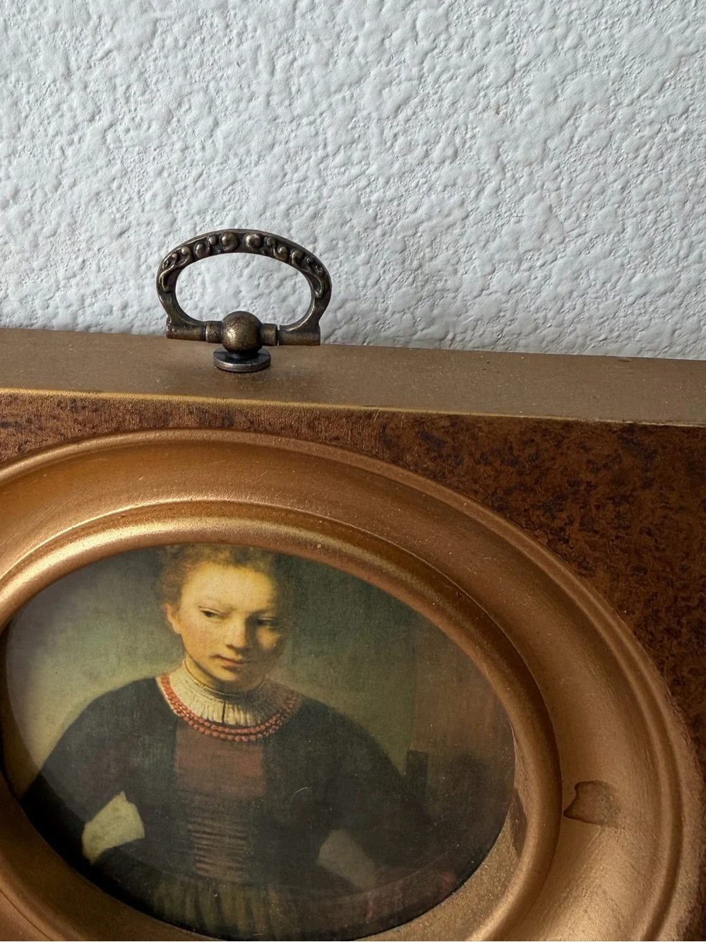 Vintage Style Gold Framed Portrait Wall Accent
